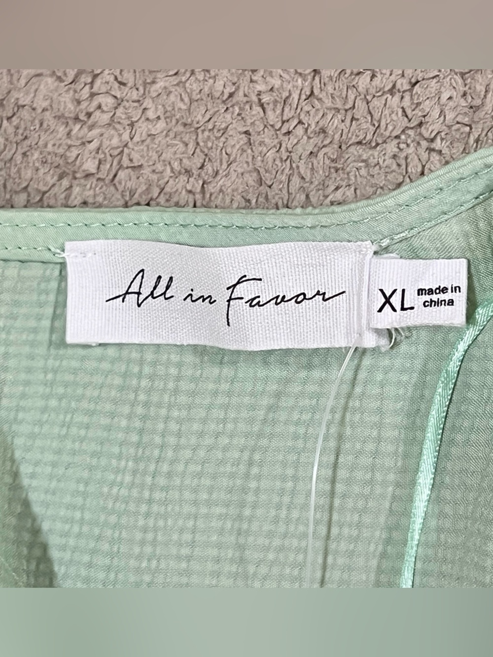 All in Favor Women’s Size US XL Square Neck Puff Sleeve A-Line Mini Dress Green - Picture 14 of 16